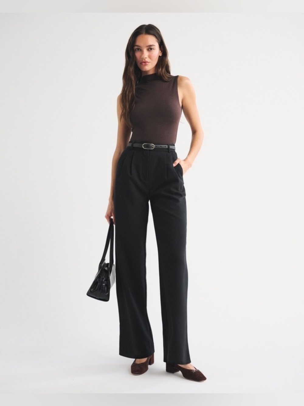 Abercrombie & Fitch Sloane Tailored Wide Leg Pant
